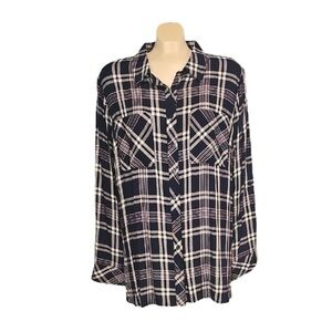🍄 Pennington’s Plaid Button-Up Shirt, Size 1X